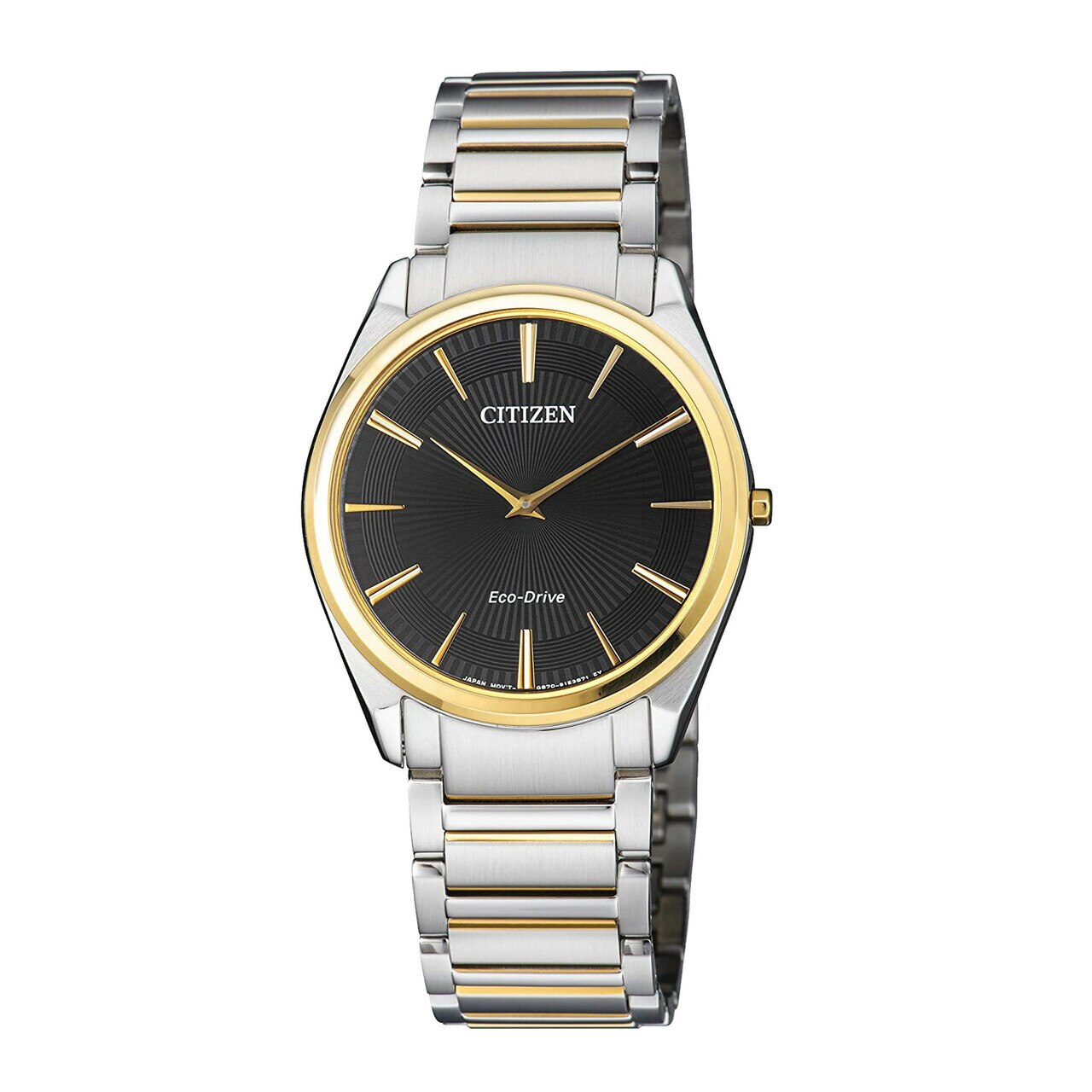 Citizen AR3078-88E Stiletto watch featuring a black dial and silver stainless steel case, showcasing its elegant design.